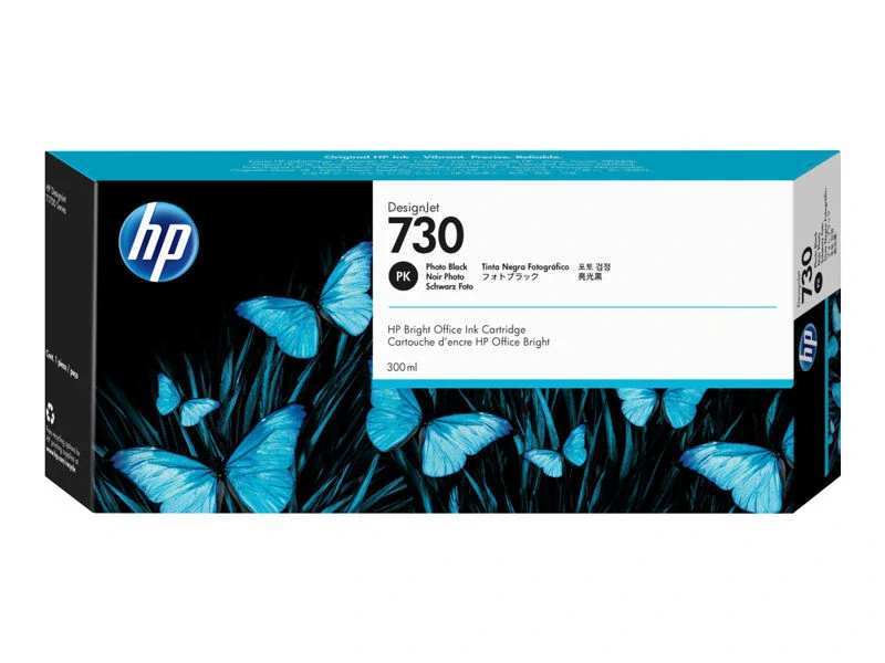 P2V73A, HP 730 originální inkoustová náplň Photo Black 300ml