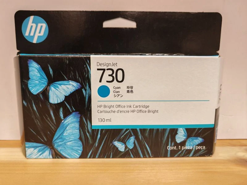 P2V62A, HP 730 originální inkoustová náplň Cyan 130ml