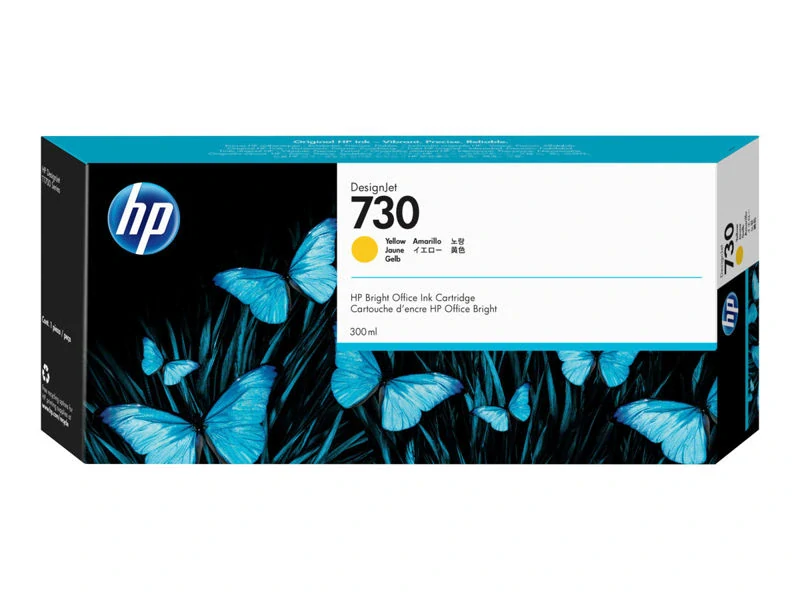 P2V70A, HP 730 originální inkoustová náplň Yellow 300ml