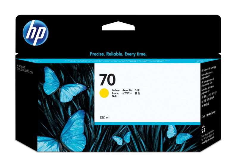 C9454A, HP 70 originální inkoustová náplň Yellow 130ml
