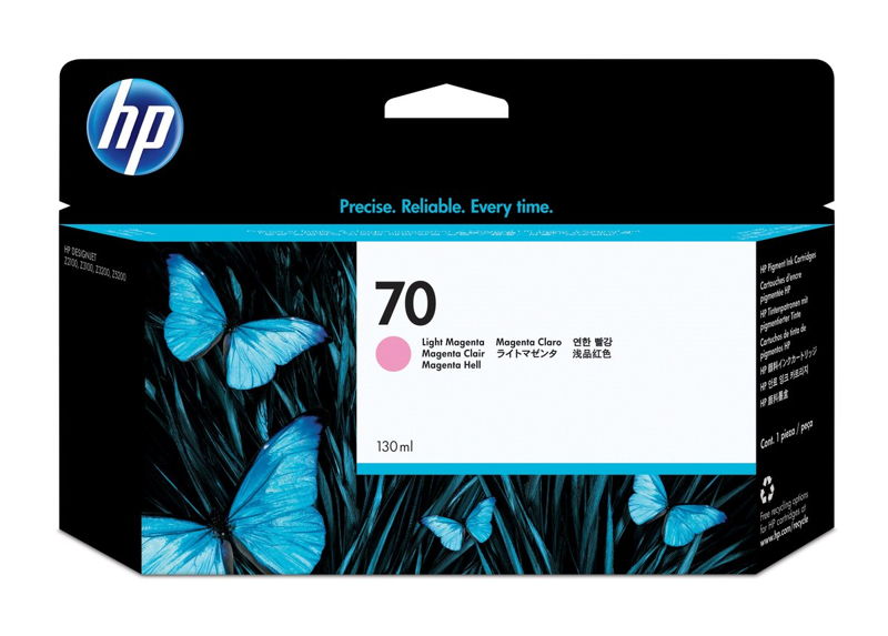 C9455A, HP 70 originální inkoustová náplň Light Magenta 130ml