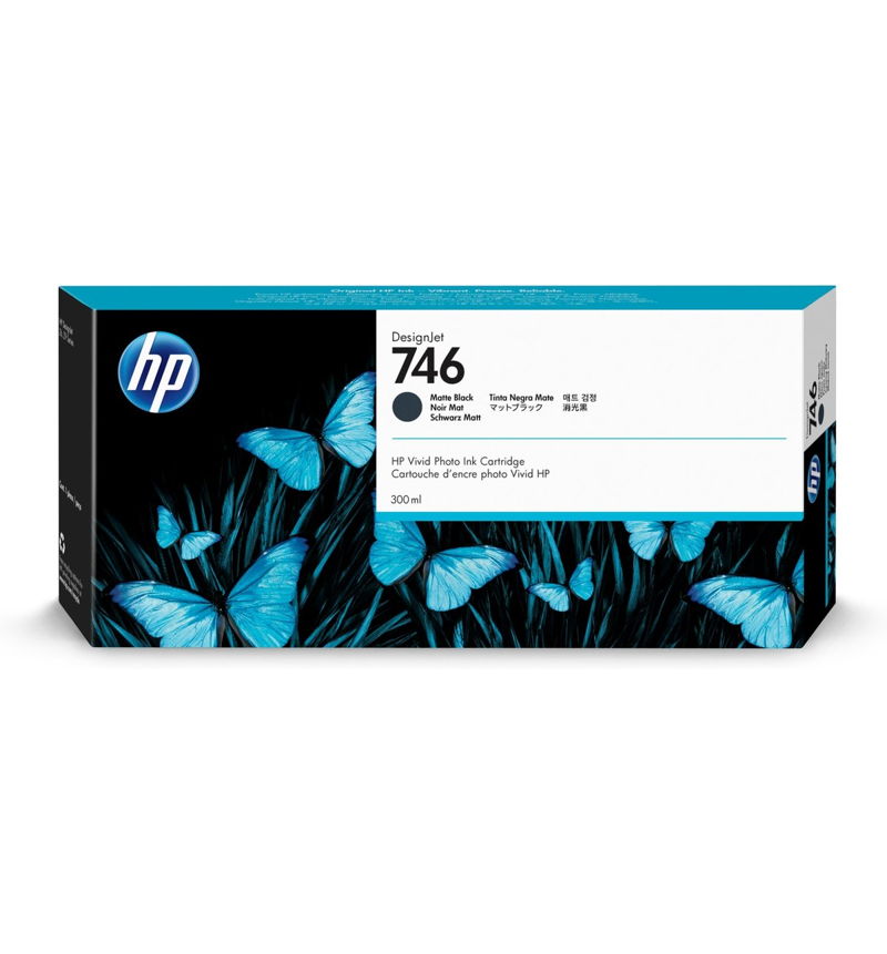 P2V83A, HP 746 originální inkoustová náplň Matte Black 300ml
