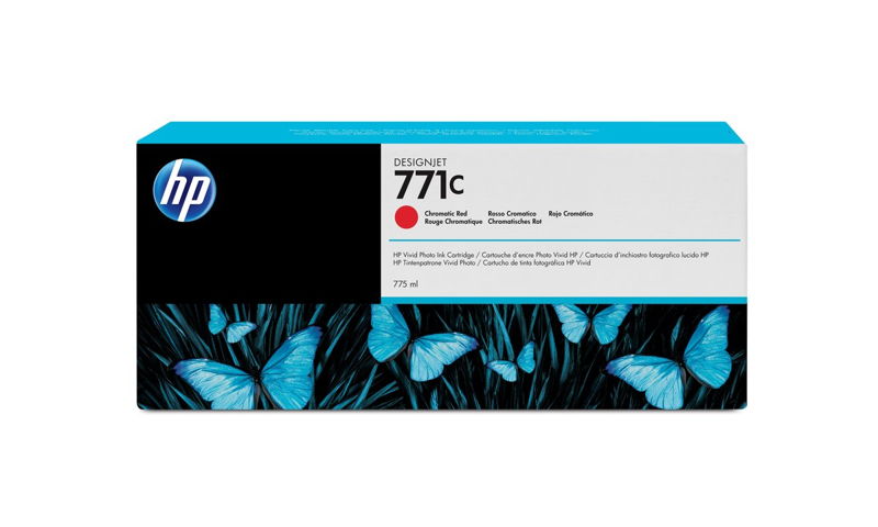 B6Y08A, HP 771c originální inkoustová náplň Chromatic Red 775ml