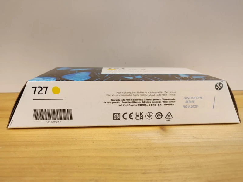 B3P21A, HP 727 originální inkoustová náplň Yellow 130ml