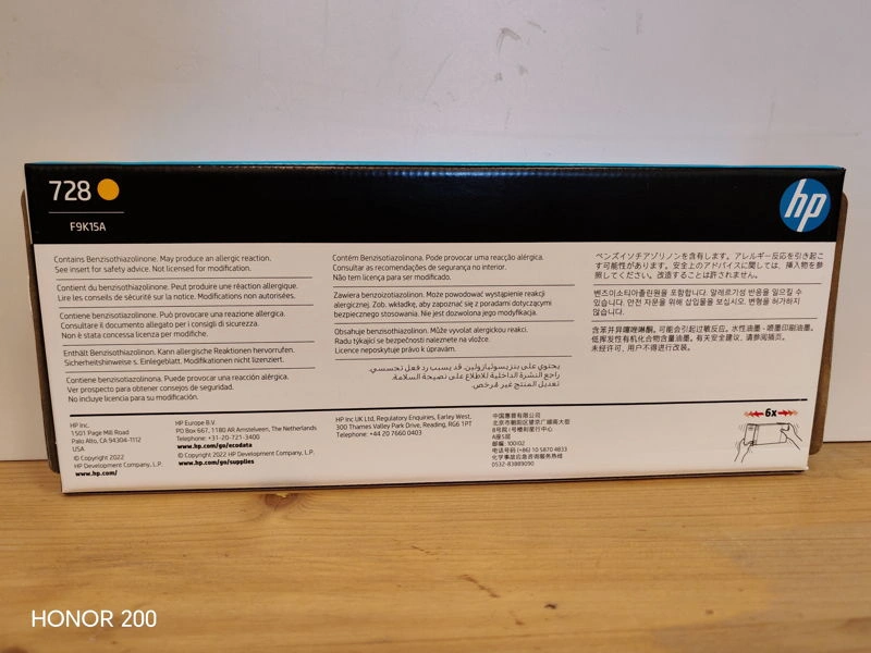 F9K15A, HP 728 originální inkoustová náplň Yellow 300ml