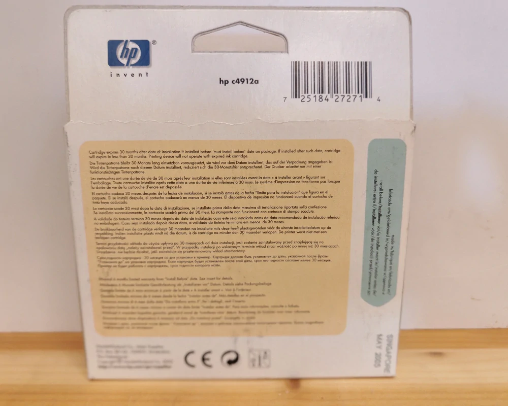 C4912A, HP 82 Magenta 69ml originální cartridge, po expiraci se zárukou