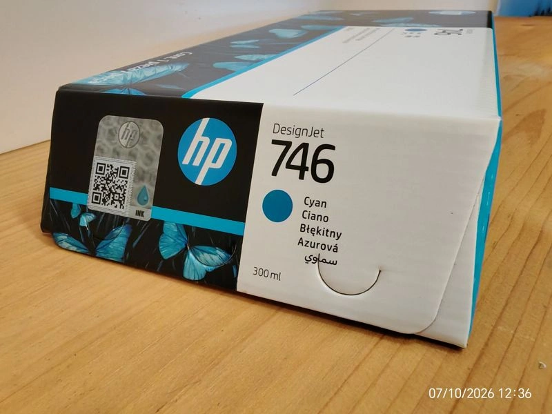 P2V80A, HP 746 originální inkoustová náplň Cyan 300ml