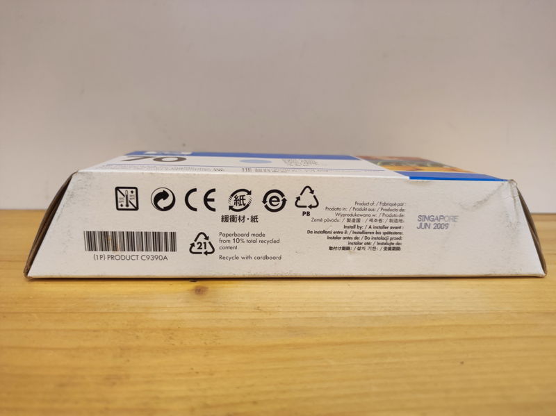 C9390A, HP 70 originální inkoustová náplň Light Cyan 130ml, po expiraci se zárukou
