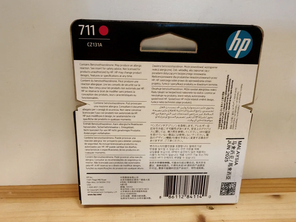 CZ131A, HP 711 originální inkoustová náplň Magenta 29ml, po expiraci se zárukou