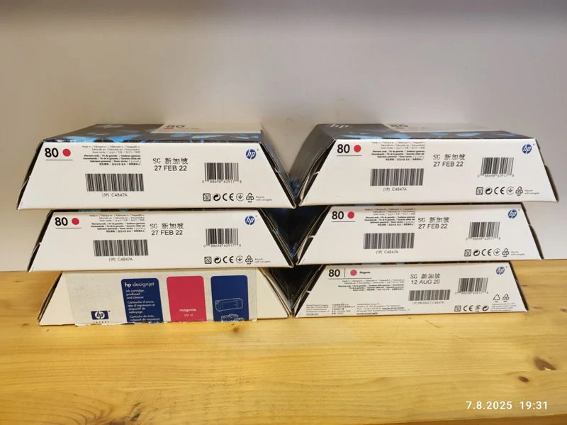 C4847A, HP 80 originální inkoustová náplň Magenta 350ml, po expiraci se zárukou