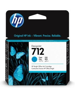 3ED67A, HP 712 originální inkoustová náplň Cyan 29ml