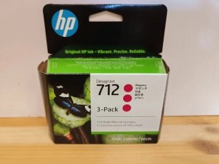 3ED78A, HP 712 originální inkoustová náplň Magenta 3 Pack 29ml