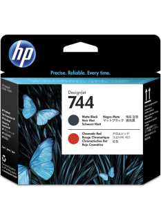 F9J88A, HP 744 originální tisková hlava Matte Black and Chromatic Red